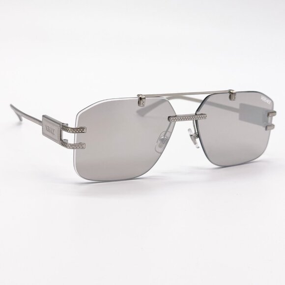 NEW VERSACE VE2275 1000/8V SUNGLASSES VE2275 10008V SILVER MOD 2275 1000/8V - Picture 4 of 10